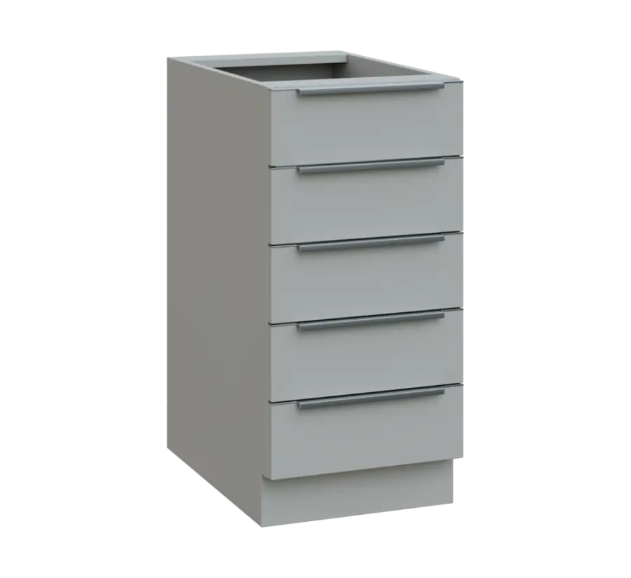 SIS - 4Z52 spodní skříňka, 5-zásuvková, 870x400x600, šedá